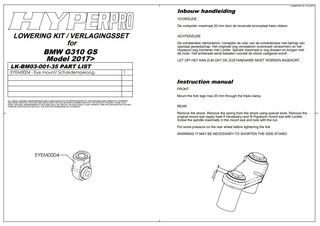 Κωδ.380196 HYPERPRO σετ χαμηλώματος εμπρός LK-BM03-001-35 τηλ.215-215-8211