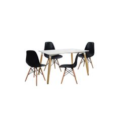 ΣΕΤ ΤΡΑΠΕΖΑΡΙΑ 5Τ ΤΡΑΠΕΖΙ MINIMAL 120x80x73 cm-TWIST ΜΑΥΡΕΣ HM10080.02