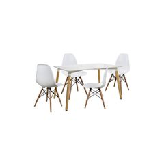 ΣΕΤ ΤΡΑΠΕΖΑΡΙΑ 5Τ ΤΡΑΠΕΖΙ MINIMAL 120Χ80-TWIST ΛΕΥΚΕΣ HM10080.01
