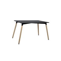 ΤΡΑΠΕΖΙ MINIMAL HM008.02 ΜΑΥΡΟ 120X80Χ73εκ ΜΕ ΞΥΛΙΝΑ ΠΟΔΙΑ ΟΞΙΑ