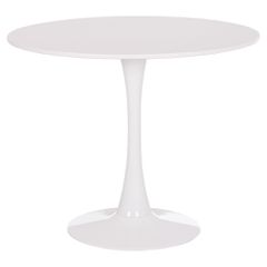 ΤΡΑΠΕΖΙ ΣΤΡΟΓΓΥΛΟ BROLIN HM18141.01 MDF TOP-ΒΑΣΗ ΜΕΤΑΛΛΙΚΗ--ΛΕΥΚΟ Φ90x73Υεκ