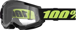 Μάσκα Μηχανής Strata 2 Goggle 100% Μαύρη-Κίτρινη