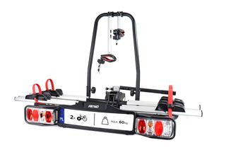 Amio – Βάση Ποδηλάτου Κοτσαδόρου TBC-02/2 για 2 E-Bike έως 60kg με Αναδίπλωση & Κλείδωμα για Ασφαλή Μεταφορά – 1 Τεμ. (02585/AM)