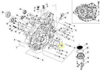Μέταλλα Στροφάλου Κόκκινα CF Moto CF.450 AU-3SH 2026-2026 SHORT 0800-0111A0-00001