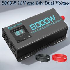INVERTER ΚΑΘΑΡΟΥ ΗΜΙΤΟΝΟΥ DUAL 12VDC & 24VDC ΣΕ 220VAC 8000W