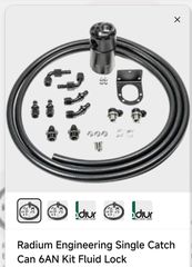 RADIUM ENGINEERING SINGLE CATCH CAN 6AN KIT. FLUID LOCK