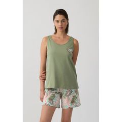 Minerva Γυναικεία Βαμβακερή Αμάνικη Πυτζάμα Tropical SS '26