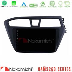 Nakamichi NAM5260 Series 4Core Android13 4+64GB Hyundai i20 2014-2018 RHD Navigation Multimedia Tablet 9" Με Carplay & Android