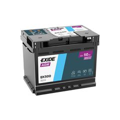 Μπαταρία αυτοκινήτου Exide EK500 Agm ,Start-Stop,50Ah