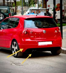 Πισινός προφυλακτήρας GOLF 5 GTI και τελικό εξατμισης