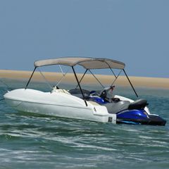 Τέντα Σκάφους με 3 Αψίδες Γκρι 183x180x137 εκ. 94800