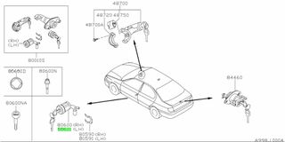 ΑΦΑΛΟΣ ΚΛΕΙΔΑΡΙΑΣ ΟΔΗΓΟΥ NISSAN PRIMERA P11 806012F025
