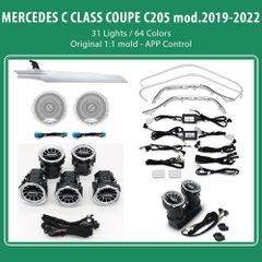 DIQ AMBIENT 8160 (FK) – BENZ C (C205) 2DOORS (Digital iQ Ambient Light for Mercedes C (C205) 2DOORS mod. 2018-2024 with 31 Lights)