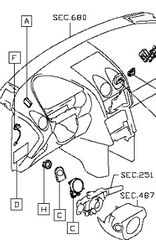 Qashqai J11/Pulsar/XTRAIL ‘13-22 Αισθητήρας Γωνίας τιμονιού 8PIN 47945-4BA0A-thumb-1