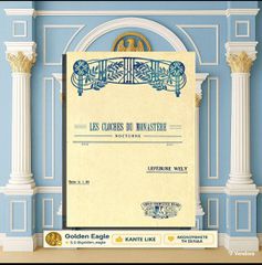 Les Cloches du Monastere (Nocturne) / Lefebure Wely [Carlo Francesco Bodro: Genova (δεκ  1900) πιάνο