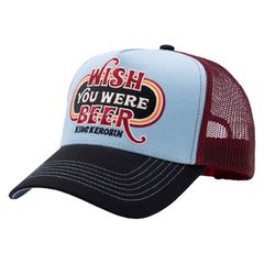 King Kerosin Καπέλο Wish You Were Beer trucker cap skyblue/black