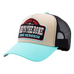 King Kerosin Καπέλο Bad To The Bone trucker cap turquoise/ecru