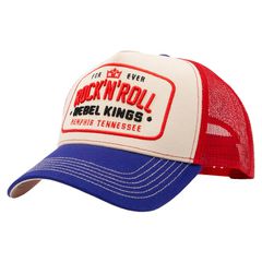 King Kerosin Καπέλο Rock 'n' Roll trucker cap beige