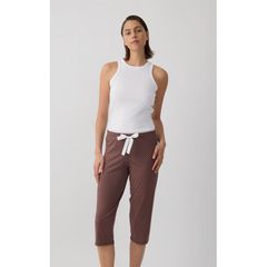 Minerva Γυναικείο Cotton Modal Παντελόνι Πυζάμας Κάπρι Dots SS'26