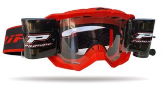 Μάσκα Μηχανής  3300 Vision Go Goggles With XXL Roll-Off System Progrip Κόκκινο