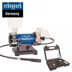 Scheppach HG 34 120 W δίδυμος τροχός λείανσης με εξαρτήματα