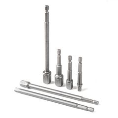 Amio – Προσαρμογείς HEX 1/4" σε Καρυδάκια 1/4" 3/8" 1/2" Heavy Duty για Σταθερή Τοποθέτηση & Καθημερινή Χρήση – Σετ 6 Τεμ. (04781/AM)