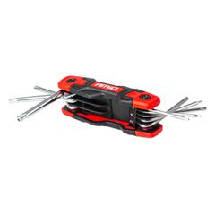 Amio – Πτυσσόμενα Κλειδιά TORX CR-V T9-T40 Πολυεργαλείο Heavy Duty για Σταθερή Εφαρμογή στη Βίδα & Καθημερινή Χρήση – 1 Τεμ. (04789/AM)
