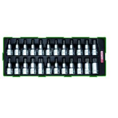 Επαγγελματική θήκη (module) με 24 τεμάχια μύτες 1/2" (bit sockets)