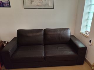 Δερμάτινος τριθέσιος καναπές από γνήσιο δέρμα