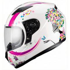 Faseed FS-815 White Flower Παιδικό Κράνος Μηχανής Full Face ECE 22.05