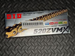 ΑΛΥΣΙΔΑ D.I.D. 520 ZVMX G&G Gold & Gold chain, 130 links, 520 size