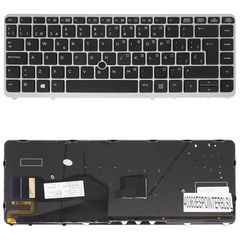 Teclado Español para Portátil - Spanish Laptop Keyboard για HP EliteBook 850 G2 - Product number : G8T23AV 776475-151 776475-031 776475-041 ES Pointer Backlight Black Silver Frame ( Κωδ.40363ESPOINTER