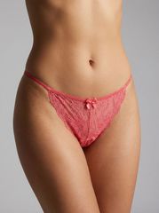 Ψηλόμεσο Tanga String Δαντέλα – Καρπουζί