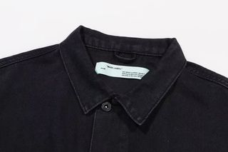 Off-White Logo-Embroidered Denim Jacket High Quality-thumb-1