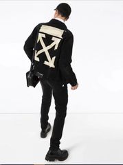 Off-White Logo-Embroidered Denim Jacket High Quality-thumb-5