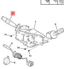 Peugeot 406/806/XANTIA ‘94-05 μοχλοδιακοπτης/Φλασιερα (ΑΡΙΣΤΕΡΗ) 13PIN 625354 / 96063790ZL-thumb-1