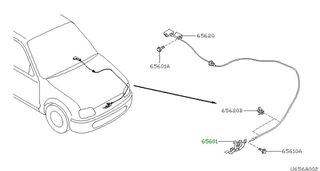ΚΛΕΙΔΑΡΙΑ ΚΑΠΟ NISSAN MICRA K11   656015F200