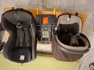 Δύο Παιδικά καθίσματα αυτοκιμήτου Peg Perego Primo Viaggio (0+) + Viaggio 1 Duo-Fix (12+) & η συμβατή τους Βάση ISOFIX