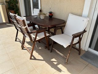 ΞΥΛΙΝΟ (μασίφ) επεκτεινόμενο τραπέζι Red Shorea : 140 (180 ) x 80 x 75