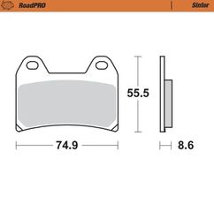MOTO-MASTER BRAKE PAD SINTER FRONT