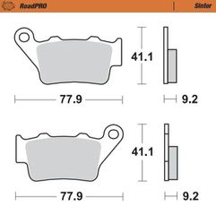 MOTO-MASTER BRAKE PAD SINTER REAR