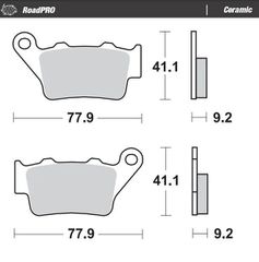 MOTO-MASTER BRAKE PAD CERAMIC REAR