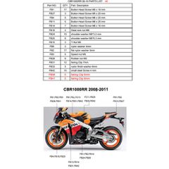 Σετ Βίδες-Κλιπάκια Για Τα Πλαστικά  Honda CBR1000RR 2012-2016-thumb-1