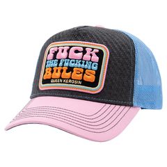 Queen Kerosin Καπέλο Fuck Rules trucker cap rose