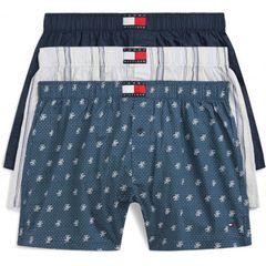Tommy Hilfiger Ανδρικό Φαρδύ Μπόξερ Βαμβακερό Υφασμάτινο 3 Τεμάχια 0VV