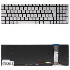 Deutsche Tastatur für Laptop - German Laptop Keyboard για Asus GL551 GL752 G551 G551J G551JX G551JK G551JM G551JW G58VW N551 N751 N751J N751JK N751JX 0KNB0-662CUS00 DE No Frame Backlight Silver ( Κωδ.