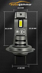 H7 LED φωτα Canbus 2τεμ 120W 6500k 24000lm-thumb-1