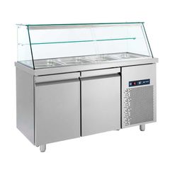 ΠΡΟΣΦΟΡΑ!!! BAMBAS FROST  SΜGN 185 ΨΥΓΕΙΟ ΣΑΛΑΤΩΝ ΓΙΑ GN 1/1 ΜΕ ΒΙΤΡΙΝΑ 	185 × 70 × 130 cm