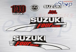 Αυτοκόλλητα σετ για Suzuki τετράχρονη εξωλέμβια df 140 Hp 2004 - 2009