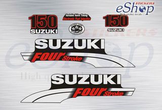 Αυτοκόλλητα σετ για Suzuki τετράχρονη εξωλέμβια df 150 Hp 2004 - 2009